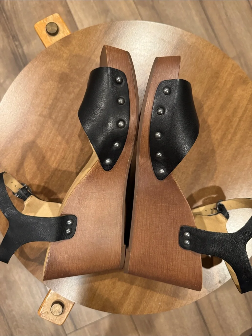 Lucky Brand Black Platform Ankle-Strap Sandals